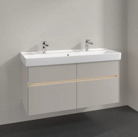 Тумба под раковину Villeroy & Boch Collaro 115,4х44,4 см с подсветкой ДСП мягкий серый C012B0VK