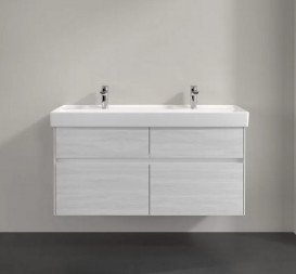 Тумба под раковину Villeroy & Boch Collaro 115,4х44,4 см с подсветкой ДСП белое дерево C012B0E8