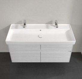 Тумба под раковину Villeroy & Boch Collaro 115,4х44,4 см с подсветкой ДСП белое дерево C012B0E8