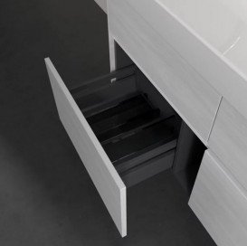 Тумба под раковину Villeroy & Boch Collaro 115,4х44,4 см с подсветкой ДСП белое дерево C012B0E8