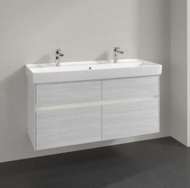 Тумба под раковину Villeroy & Boch Collaro 115,4х44,4 см с подсветкой ДСП белое дерево C012B0E8