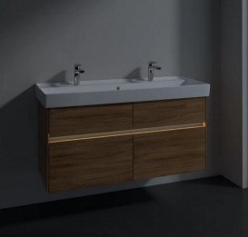 Тумба під раковину Villeroy & Boch Collaro 115,4х44,4 см з підсвічуванням дуб канзас C012B0RH