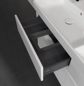 Тумба под раковину Villeroy & Boch Collaro 125,4х44,4 см с подсветкой МДФ глянцевый белый C013B0DH