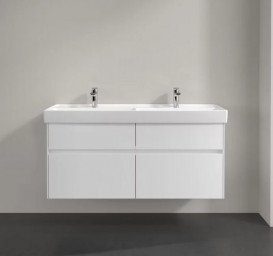 Тумба под раковину Villeroy & Boch Collaro 125,4х44,4 см с подсветкой ДСП матовый белый C013B0MS