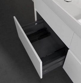 Тумба под раковину Villeroy & Boch Collaro 125,4х44,4 см с подсветкой ДСП матовый белый C013B0MS