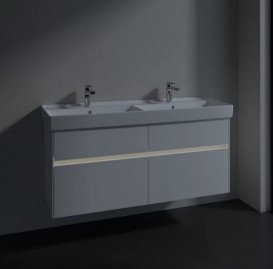 Тумба под раковину Villeroy & Boch Collaro 125,4х44,4 см с подсветкой ДСП матовый белый C013B0MS