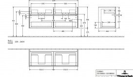 Тумба під раковину Villeroy & Boch Collaro 125,4х44,4 см із підсвічуванням ДСП трюфель сірий C013B0VG