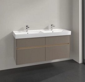 Тумба під раковину Villeroy & Boch Collaro 125,4х44,4 см із підсвічуванням ДСП трюфель сірий C013B0VG