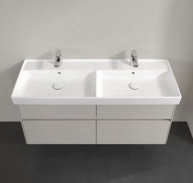 Тумба под раковину Villeroy & Boch Collaro 125,4х44,4 см с подсветкой ДСП мягкий серый C013B0VK