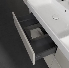 Тумба под раковину Villeroy & Boch Collaro 125,4х44,4 см с подсветкой ДСП мягкий серый C013B0VK