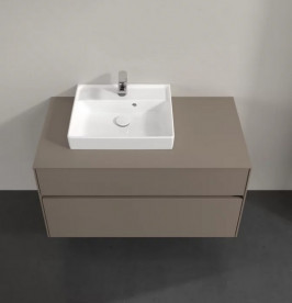 Тумба під раковину Villeroy & Boch Collaro 100х50 см із підсвічуванням ДСП трюфель сірий C014B0VG