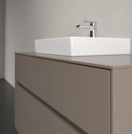 Тумба під раковину Villeroy & Boch Collaro 100х50 см із підсвічуванням ДСП трюфель сірий C014B0VG