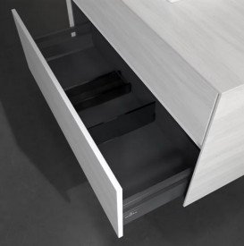 Тумба під раковину Villeroy & Boch Collaro 100х50 см із підсвічуванням ДСП біле дерево C014B0E8