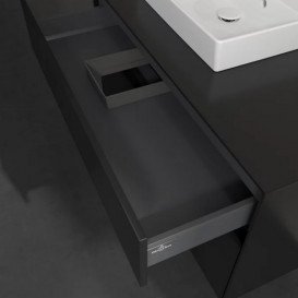 Тумба під раковину Villeroy & Boch Collaro 100х50 см із підсвічуванням МДФ чорний матовий лак C014B0PD