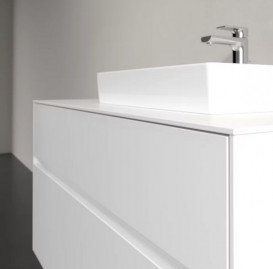 Тумба під раковину Villeroy & Boch Collaro 100х50 см із підсвічуванням ДСП матовий білий C015B0MS