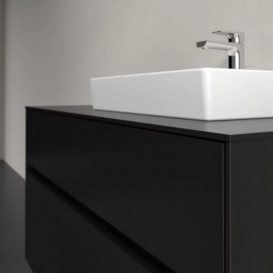 Тумба під раковину Villeroy & Boch Collaro 100х50 см із підсвічуванням МДФ чорний матовий лак C015B0PD