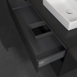 Тумба під раковину Villeroy & Boch Collaro 100х50 см із підсвічуванням МДФ чорний матовий лак C015B0PD