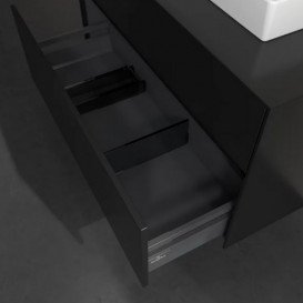 Тумба під раковину Villeroy & Boch Collaro 100х50 см із підсвічуванням МДФ чорний матовий лак C015B0PD