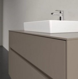 Тумба під раковину Villeroy & Boch Collaro 100х50 см із підсвічуванням ДСП трюфель сірий C016B0VG