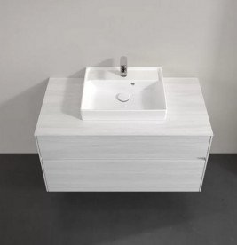 Тумба під раковину Villeroy & Boch Collaro 100х50 см із підсвічуванням ДСП біле дерево C016B0E8