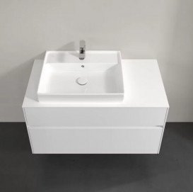 Тумба под раковину Villeroy & Boch Collaro 100х50 см с подсветкой ДСП матовый белый C017B0MS