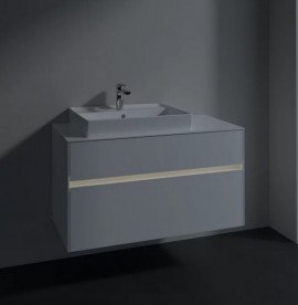 Тумба под раковину Villeroy & Boch Collaro 100х50 см с подсветкой ДСП матовый белый C017B0MS