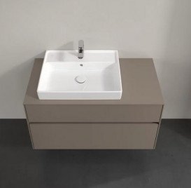 Тумба під раковину Villeroy & Boch Collaro 100х50 см із підсвічуванням ДСП трюфель сірий C017B0VG