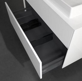 Тумба під раковину Villeroy & Boch Collaro 100х50 см із підсвічуванням ДСП матовий білий C018B0MS