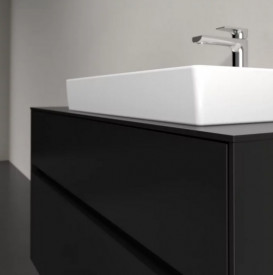 Тумба под раковину Villeroy & Boch Collaro 100х50 см с подсветкой МДФ черный матовый лак C018B0PD