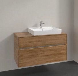 Тумба під раковину Villeroy & Boch Collaro 100х50 см із підсвічуванням ДСП дуб канзас C018B0RH