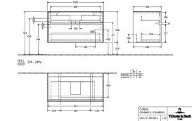 Тумба під раковину Villeroy & Boch Collaro 100х50 см із підсвічуванням ДСП кам'яний дуб C019B0RK