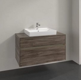 Тумба під раковину Villeroy & Boch Collaro 100х50 см із підсвічуванням ДСП кам'яний дуб C019B0RK