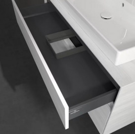 Тумба під раковину Villeroy & Boch Collaro 100х50 см із підсвічуванням ДСП біле дерево C020B0E8