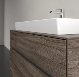 Тумба под раковину Villeroy & Boch Collaro 100х50 см с подсветкой ДСП каменный дуб C020B0RK