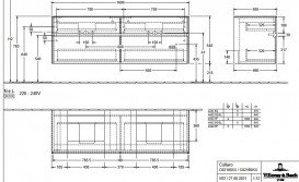 Тумба під раковину Villeroy & Boch Collaro 160х50 см із підсвічуванням ДСП північний дуб C021B0VJ