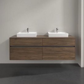 Тумба под раковину Villeroy & Boch Collaro 160х50 см с подсветкой ДСП дуб аризона C021B0VH