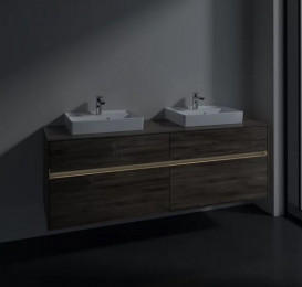 Тумба под раковину Villeroy & Boch Collaro 160х50 см с подсветкой ДСП каменный дуб C021B0RK