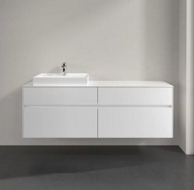 Тумба под раковину Villeroy & Boch Collaro 160х50 см с подсветкой ДСП матовый белый C022B0MS
