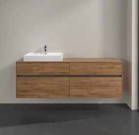 Тумба під раковину Villeroy & Boch Collaro 160х50 см із підсвічуванням ДСП дуб канзас C022B0RH