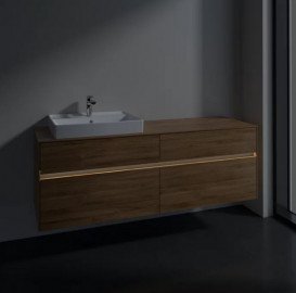 Тумба під раковину Villeroy & Boch Collaro 160х50 см із підсвічуванням ДСП дуб канзас C022B0RH