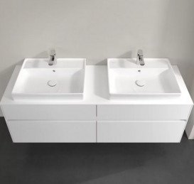 Тумба під раковину Villeroy & Boch Collaro 160х50 см із підсвічуванням МДФ глянсовий білий C024B0DH