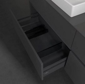 Тумба под раковину Villeroy & Boch Collaro 160х50 см с подсветкой МДФ глянцевый серый C024B0FP
