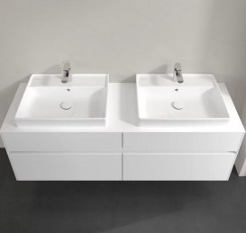 Тумба под раковину Villeroy & Boch Collaro 160х50 см с подсветкой ДСП матовый белый  C024B0MS