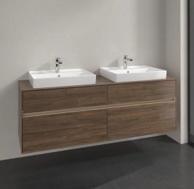 Тумба под раковину Villeroy & Boch Collaro 160х50 см с подсветкой ДСП дуб аризона C024B0VH