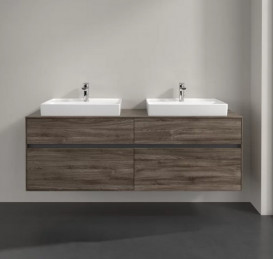 Тумба під раковину Villeroy & Boch Collaro 160х50 см із підсвічуванням ДСП кам'яний дуб C024B0RK