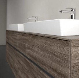 Тумба під раковину Villeroy & Boch Collaro 160х50 см із підсвічуванням ДСП кам'яний дуб C024B0RK