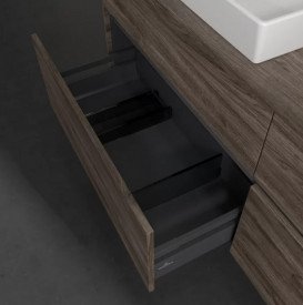 Тумба під раковину Villeroy & Boch Collaro 160х50 см із підсвічуванням ДСП кам'яний дуб C024B0RK