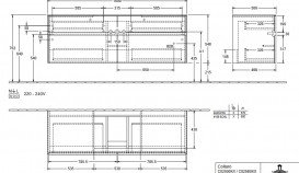 Тумба под раковину Villeroy & Boch Collaro 160х50 см с подсветкой МДФ глянцевый белый C025B0DH