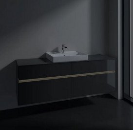 Тумба під раковину Villeroy & Boch Collaro 160х50 см із підсвічуванням МДФ глянсовий сірий C025B0FP