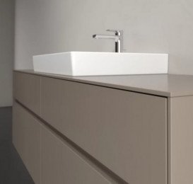 Тумба під раковину Villeroy & Boch Collaro 160х50 см із підсвічуванням ДСП трюфель сірий C025B0VG